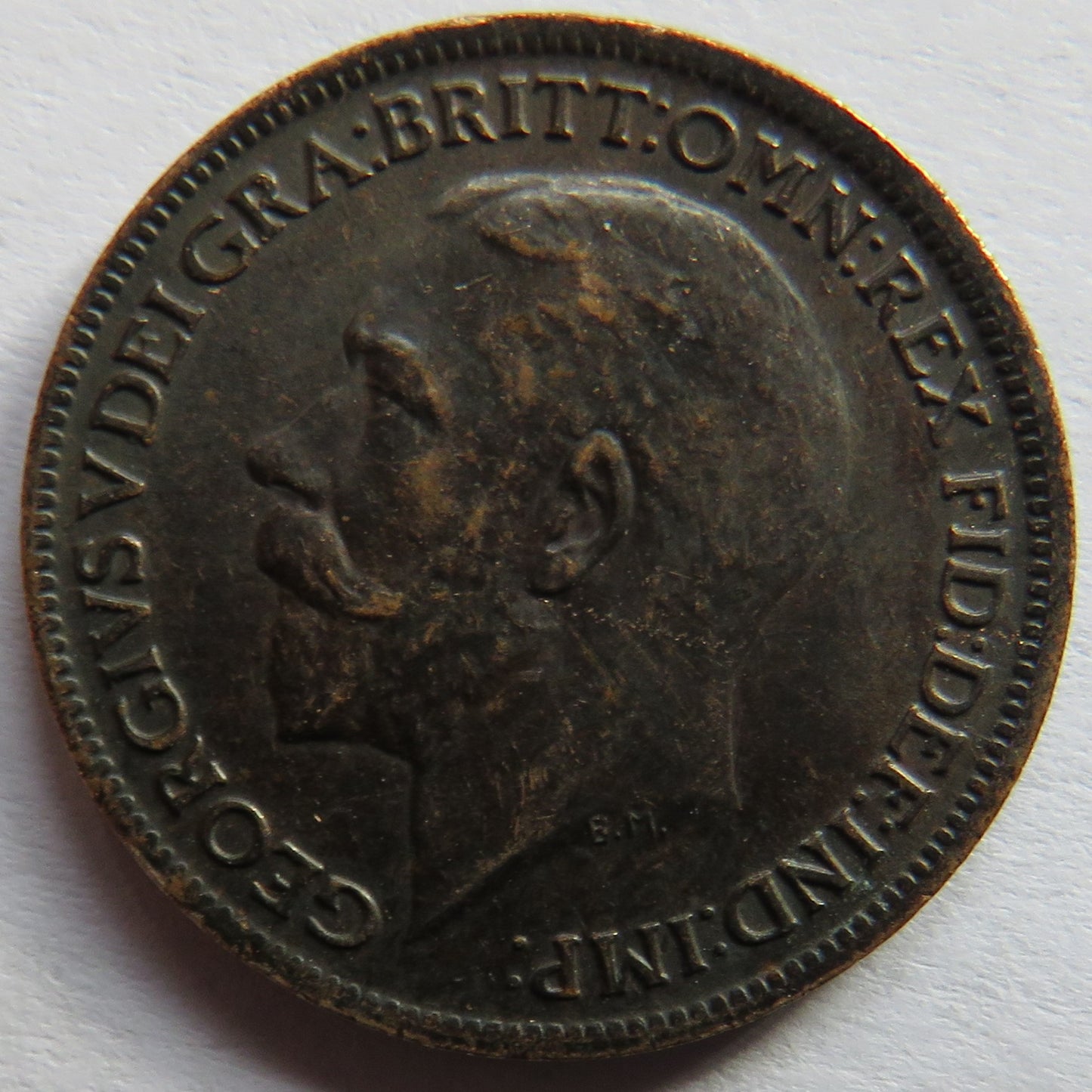 1917 King George V Farthing Coin In Better Grade