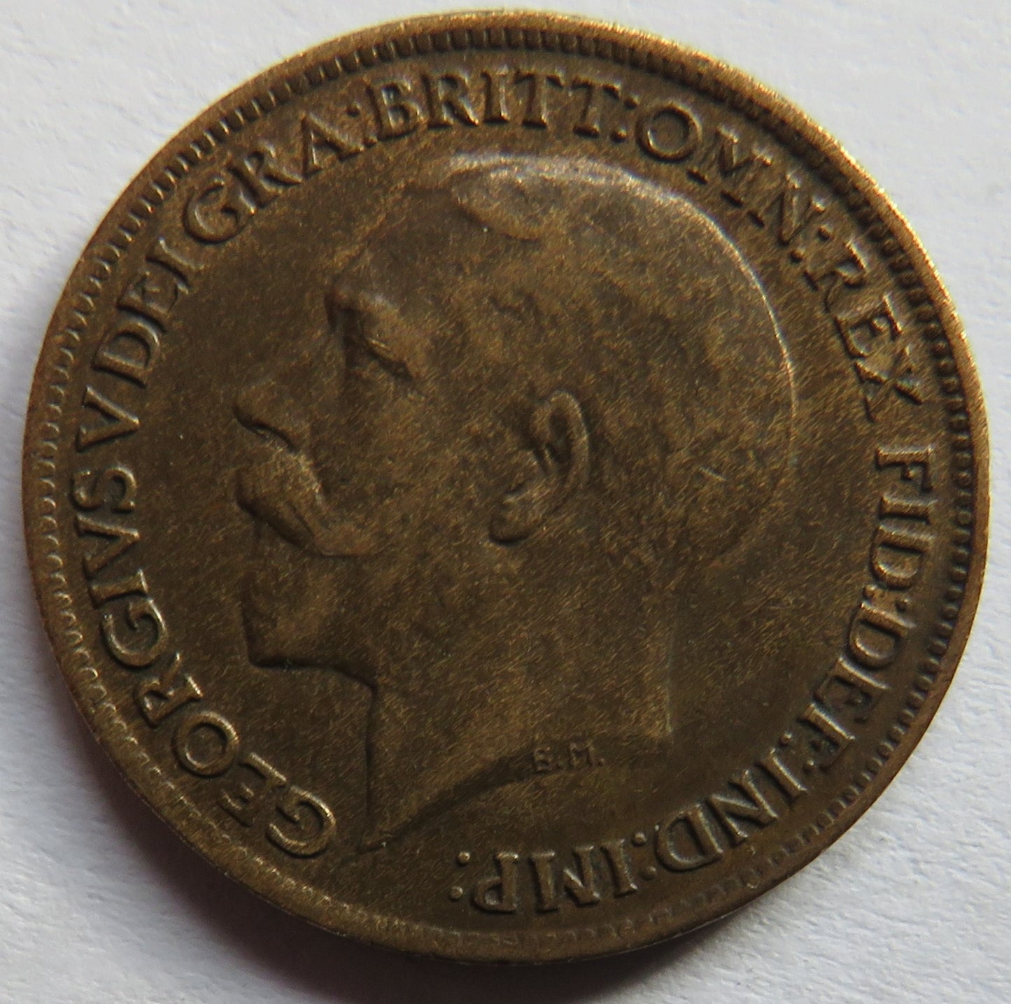 1918 King George V Farthing Coin In Better Grade