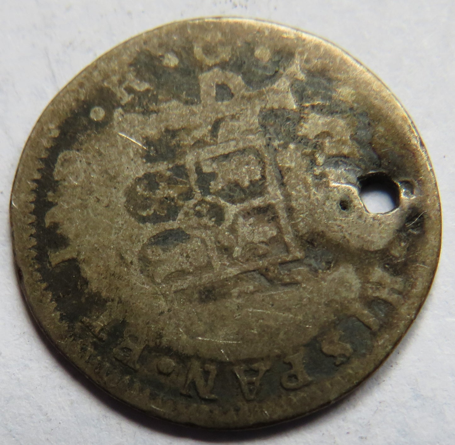 1773 Spanish Colonial Silver 1/2 Real Coin