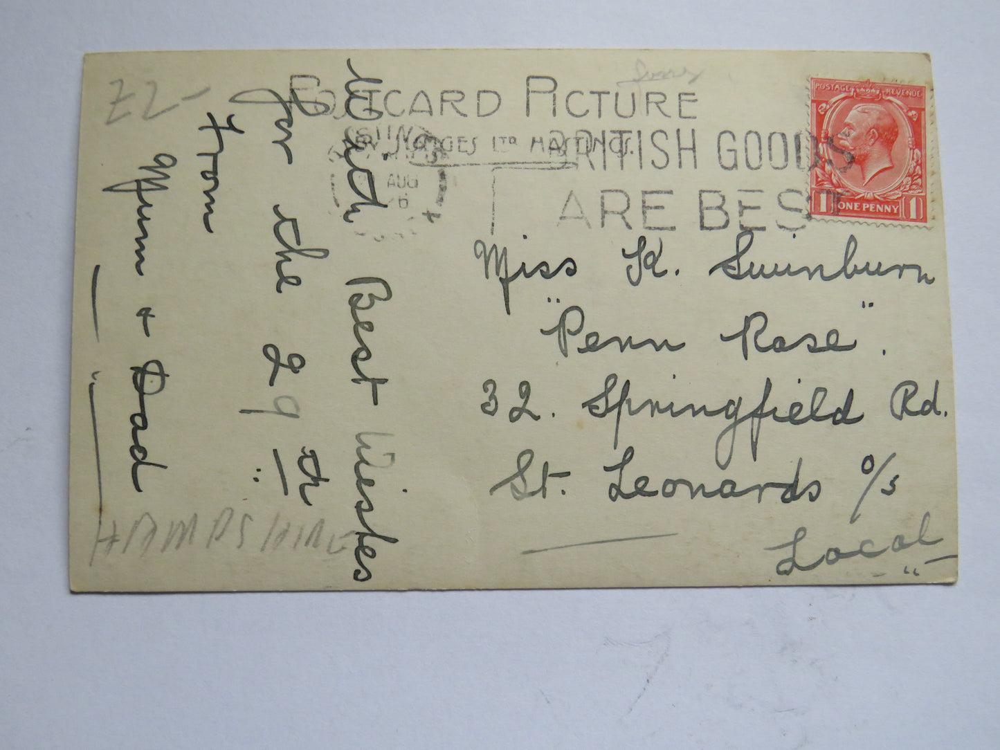 Vintage Postcard of A Roadside Cottage (Nr Lyndhurst)