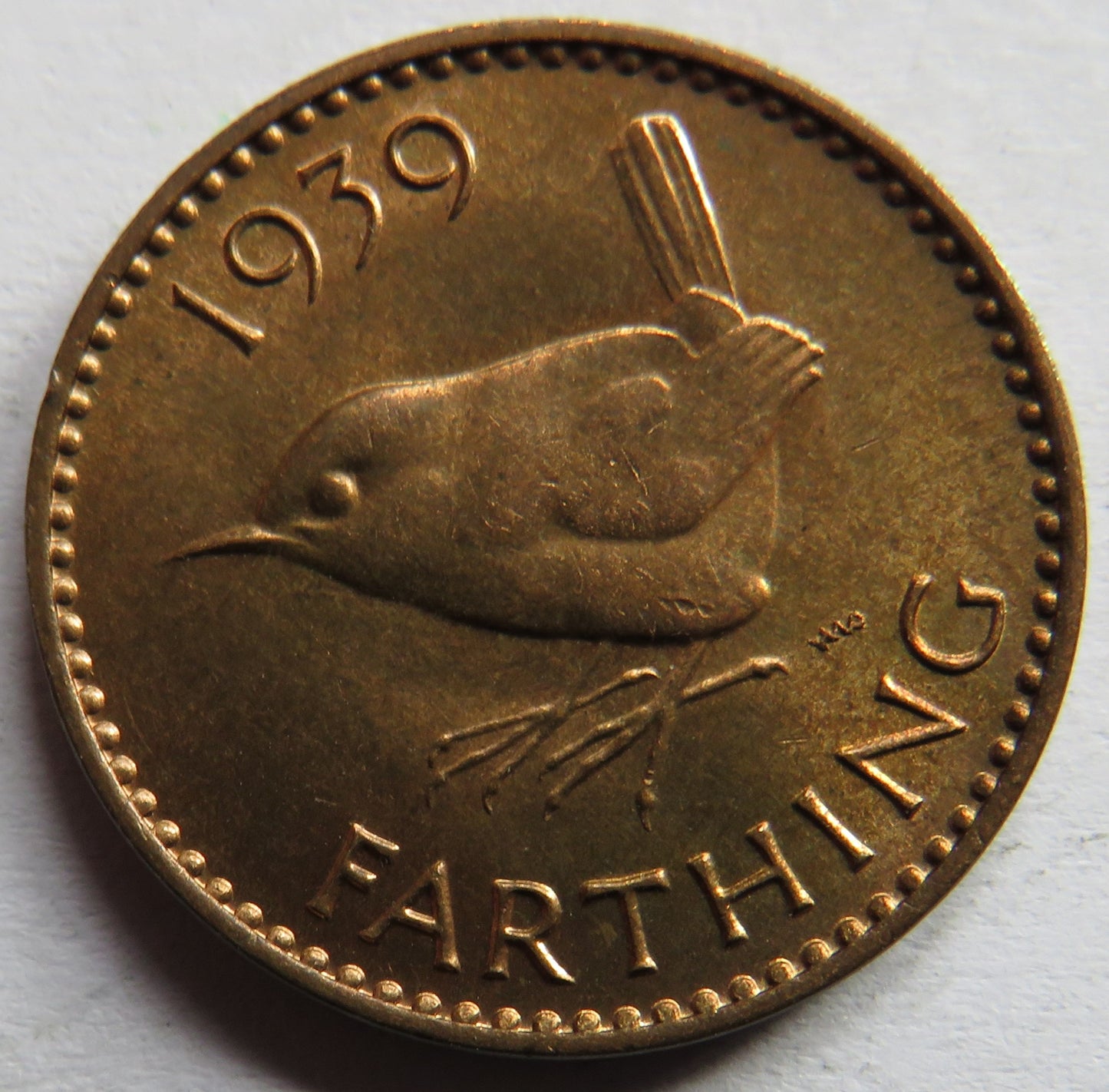 1939 King George VI Farthing Coin In High Grade