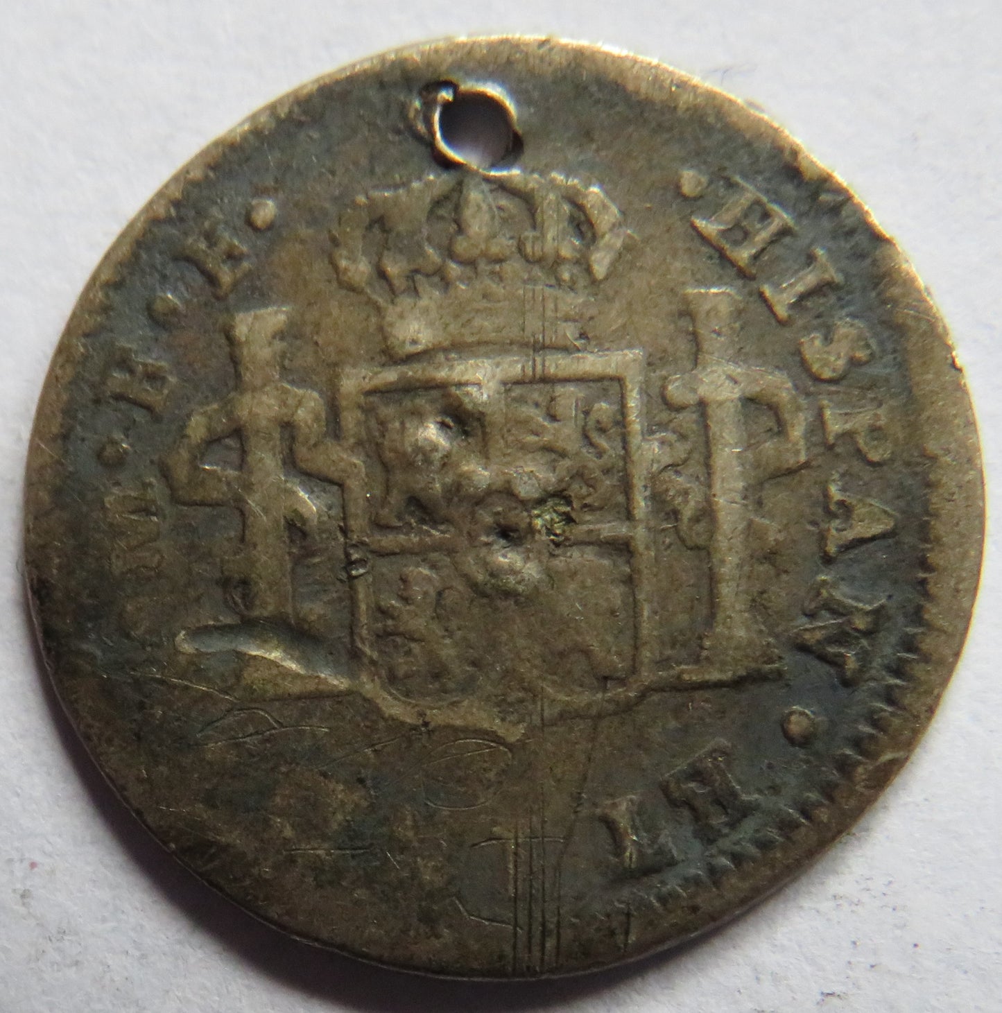 1783 Spanish Mexico Silver 1/2 Real Coin