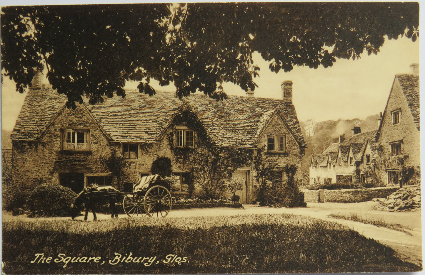 Vintage Postcard of The Square, Bibury