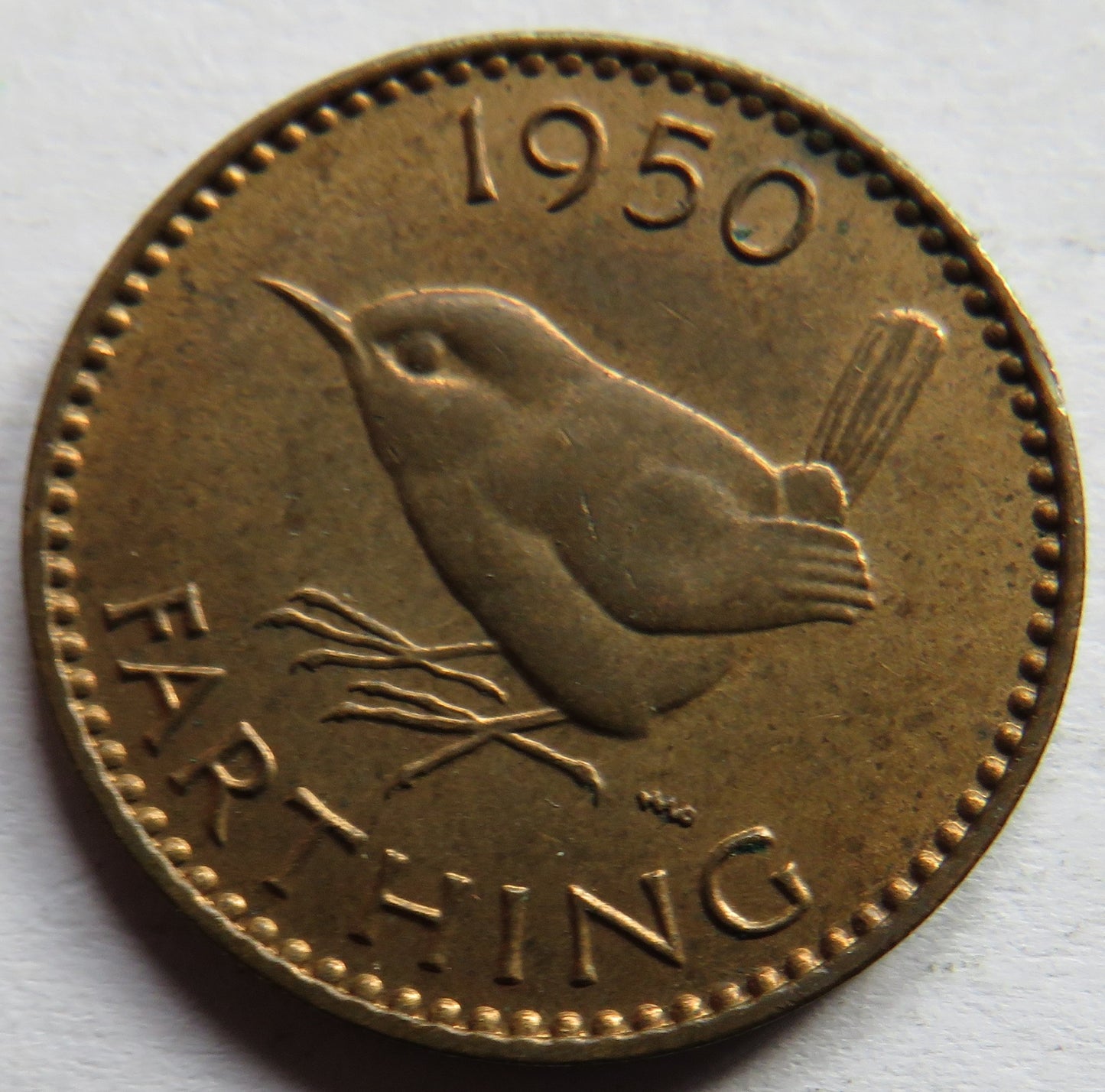 1950 King George VI Farthing Coin In High Grade