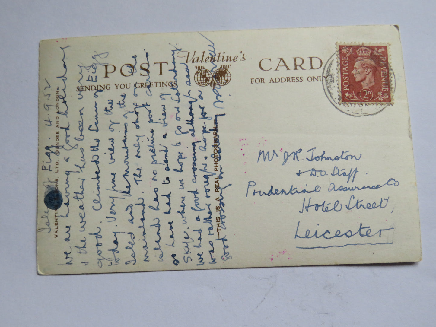 Vintage Postcard of On The Cullin, Skye
