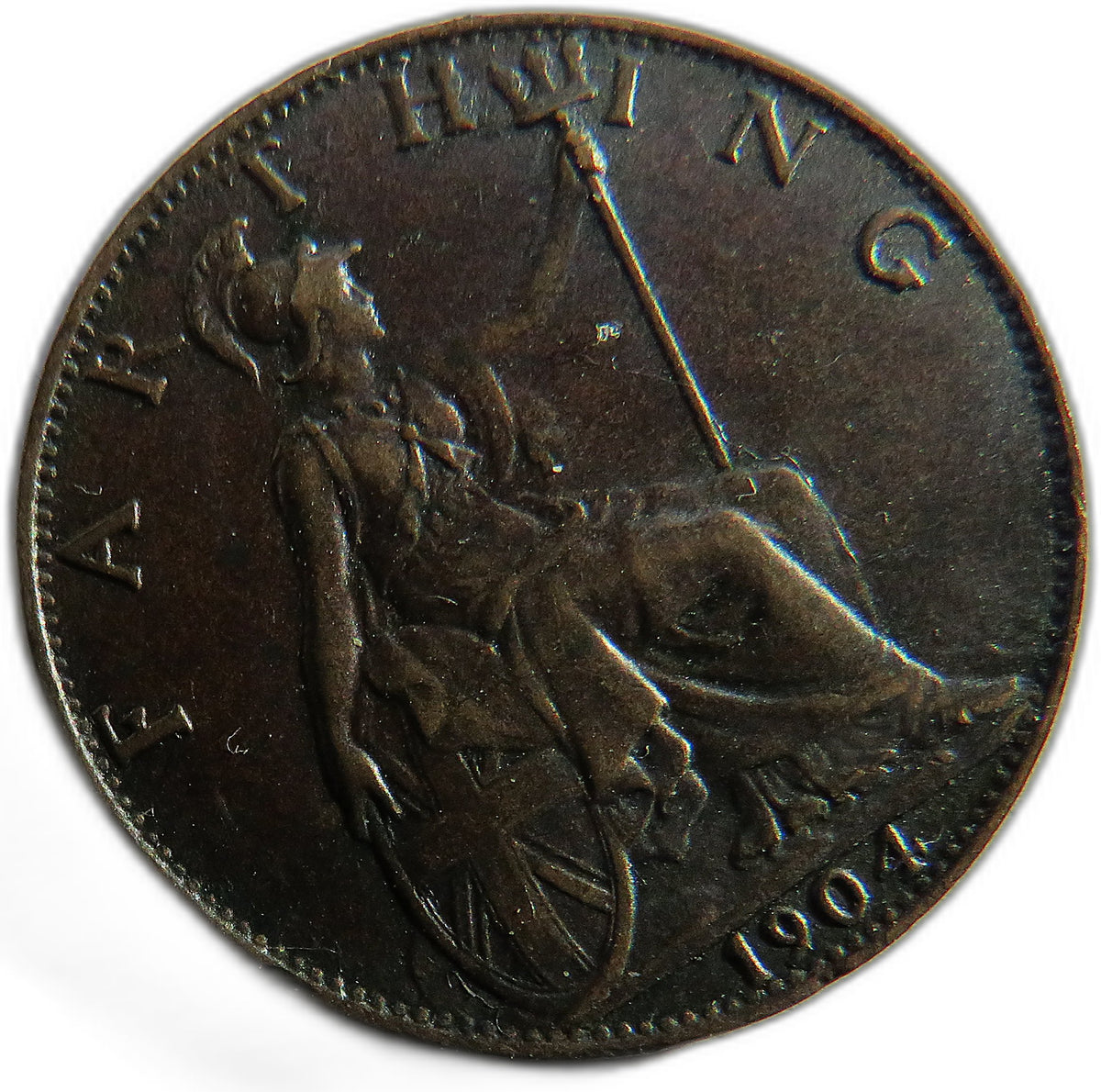 1904 King Edward VII Farthing Coin - Great Britain