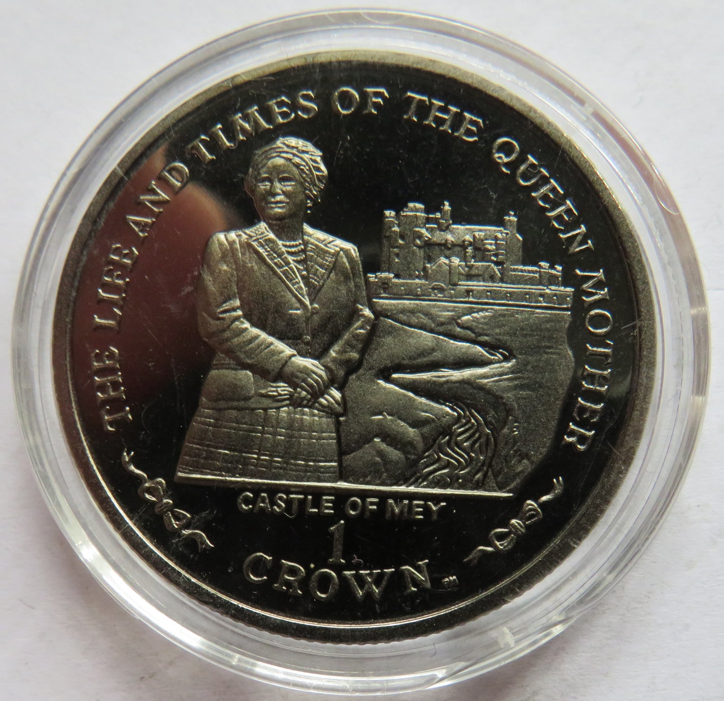 2002 Isle of Man One Crown Coin Life of Queen Mother