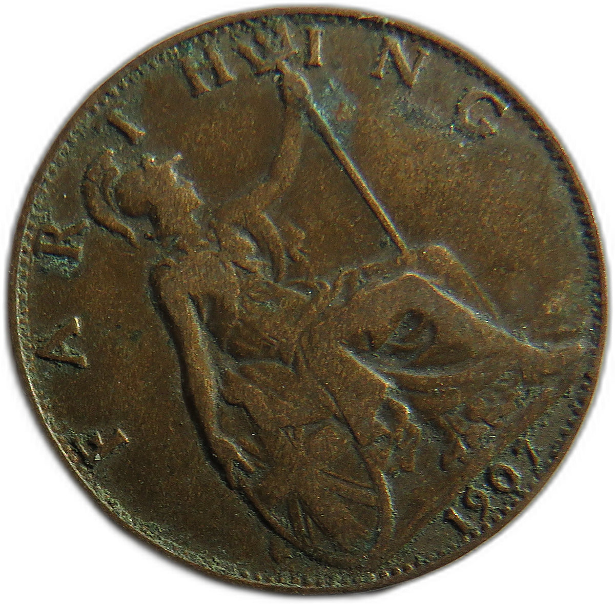 1907 King Edward VII Farthing Coin - Great Britain
