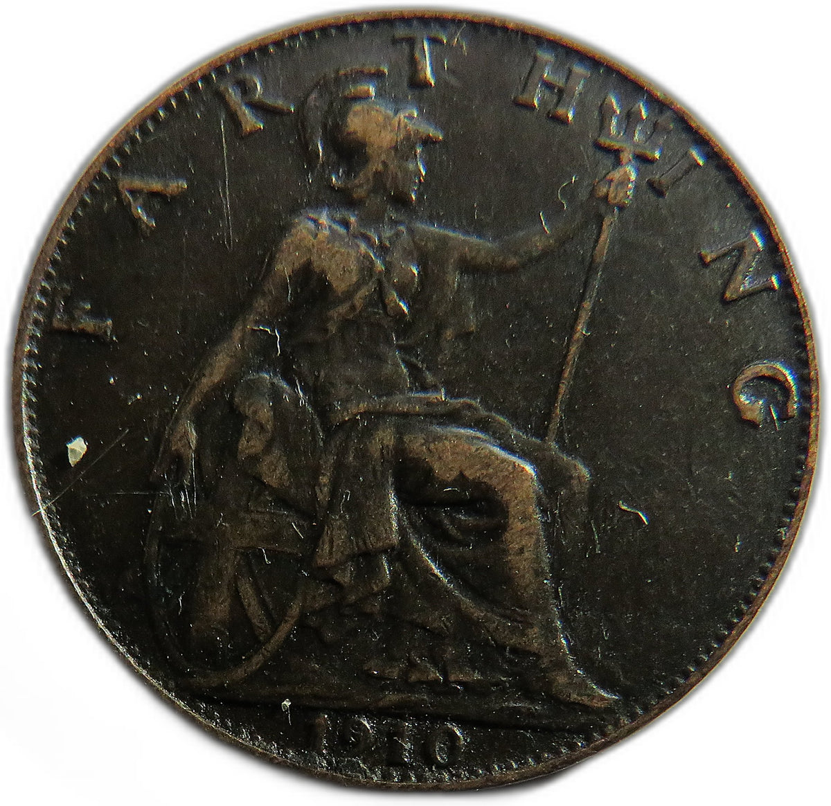 1910 King Edward VII Farthing Coin - Great Britain