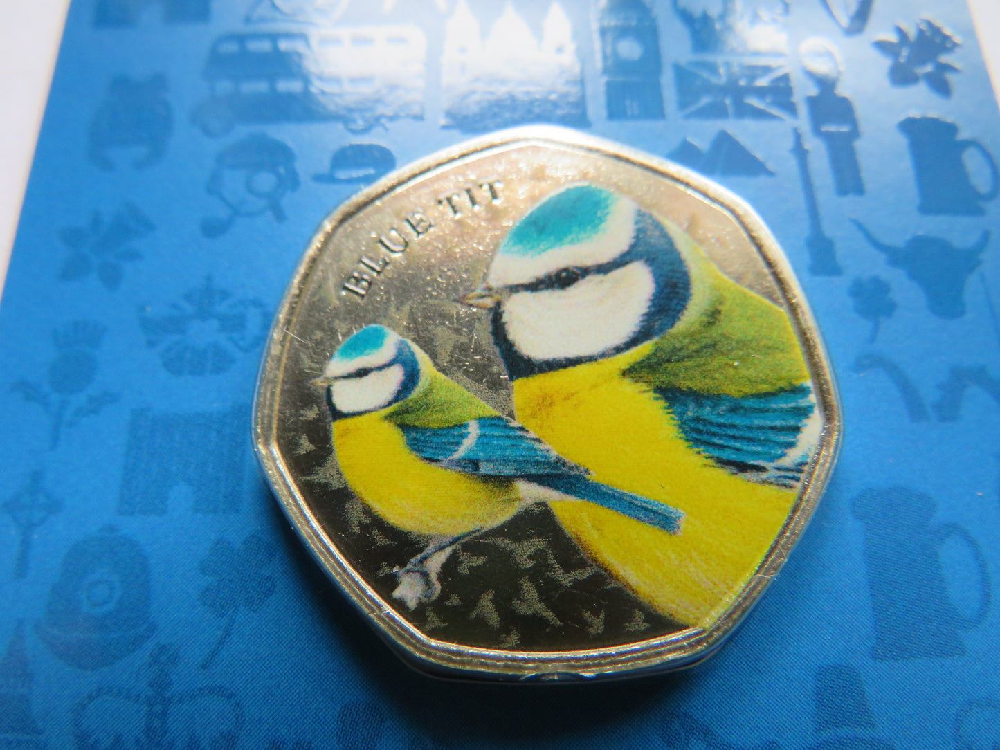Great British Birds Blue Tit Collector Edition Coin In Shape of 50p By Westminster
