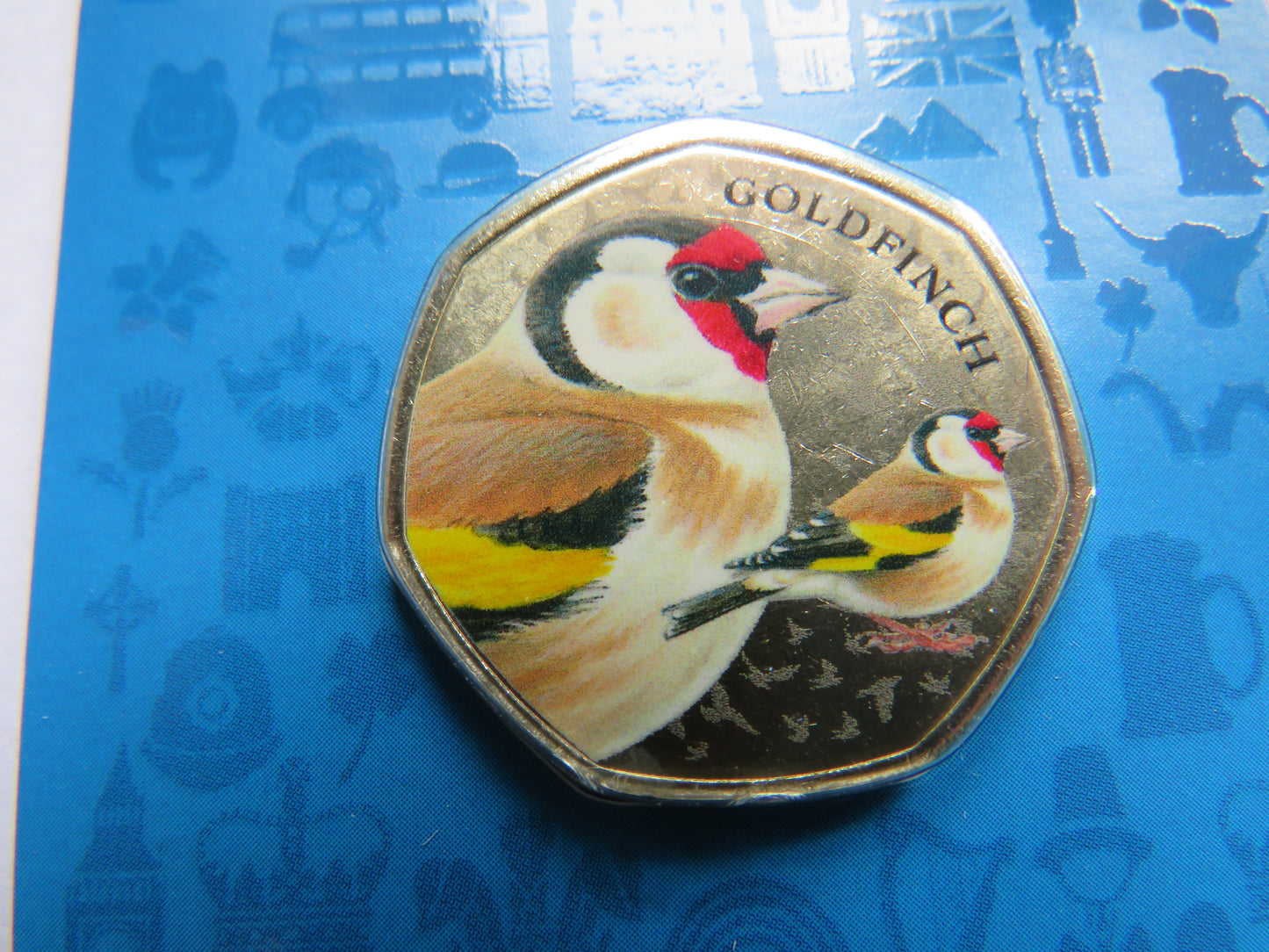 Great British Birds Goldfinch Collector Edition Coin In Shape of 50p By Westminster