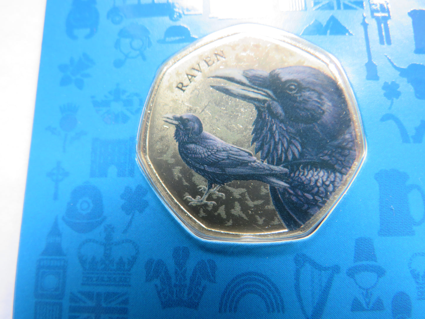 Great British Birds Raven Collector Edition Coin In Shape of 50p By Westminster