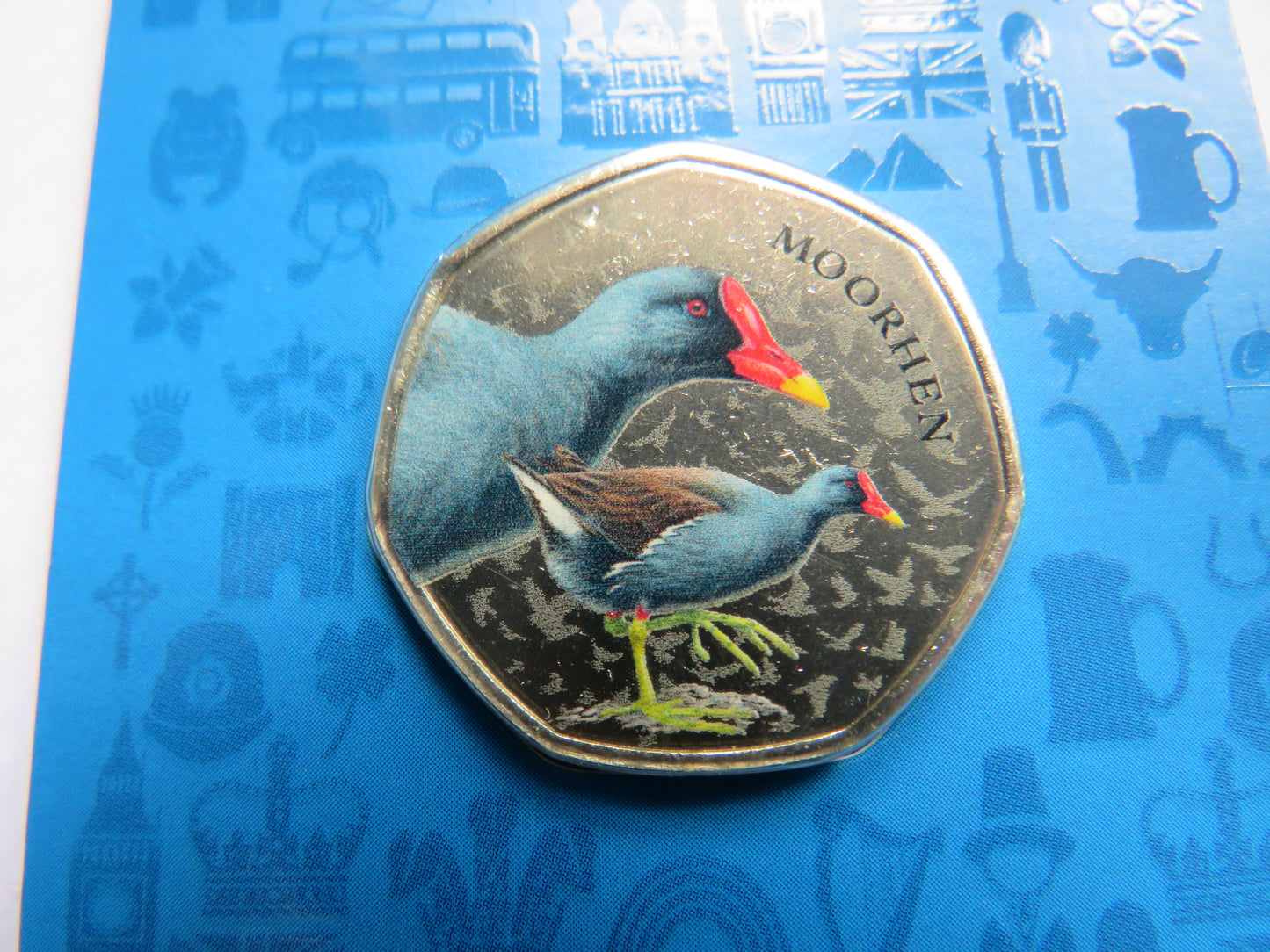 Great British Birds Moorhen Collector Edition Coin In Shape of 50p By Westminster