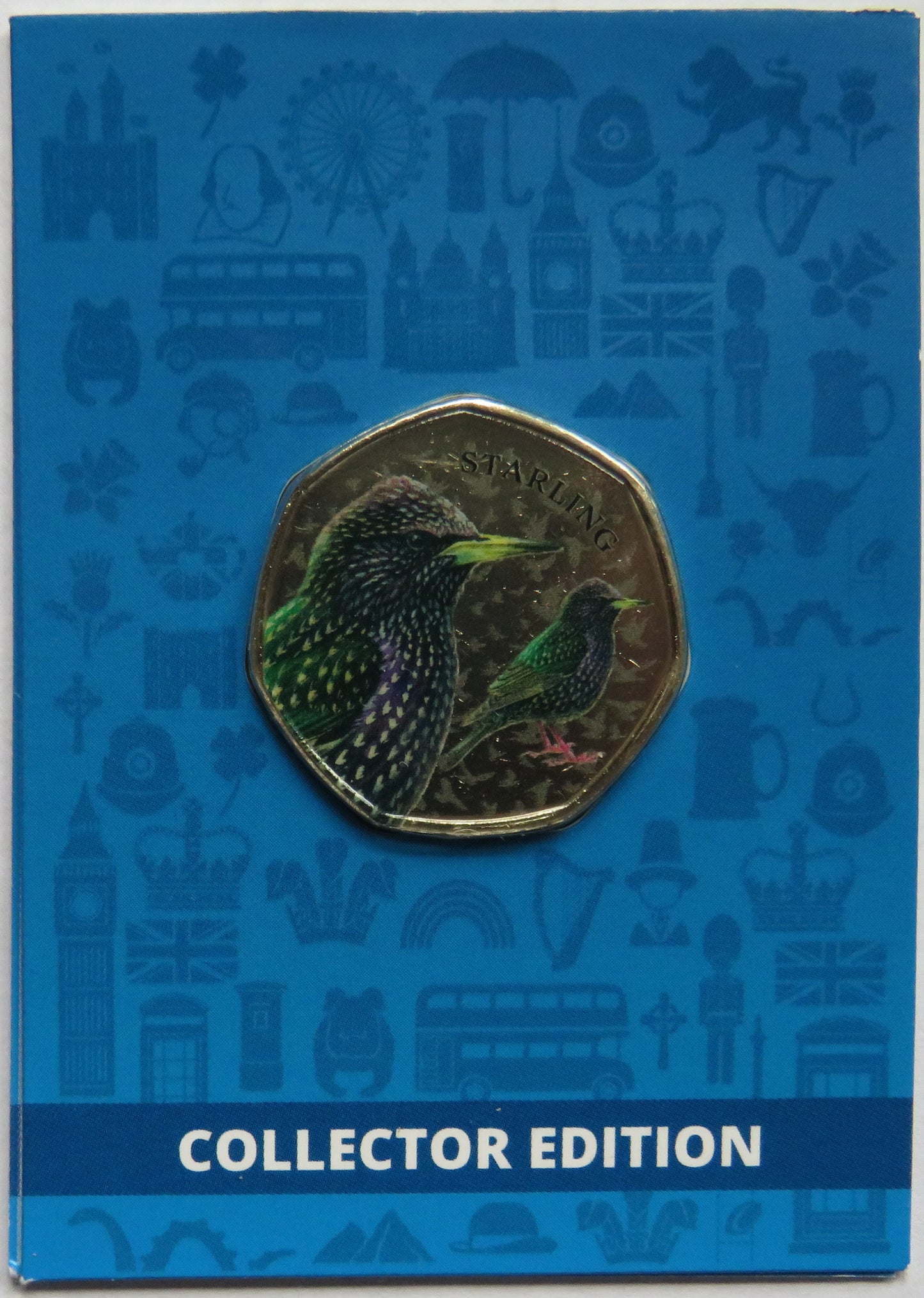 Great British Birds Starling Collector Edition Coin In Shape of 50p By Westminster