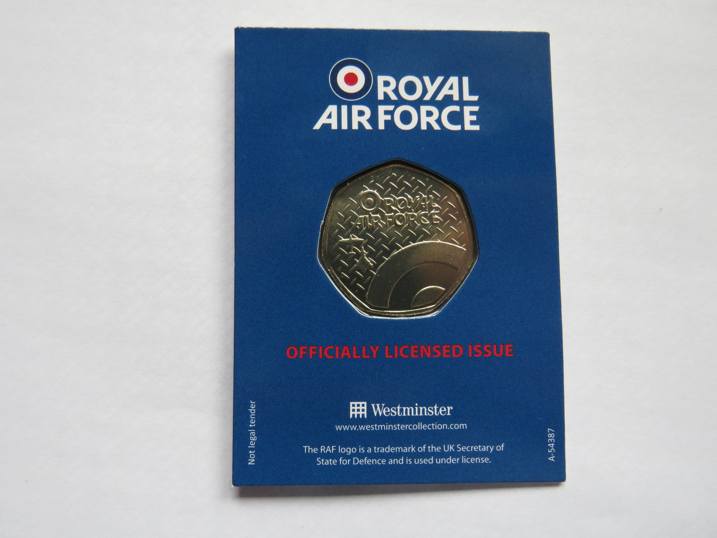 Royal Air Force Sea King 1969 Westland In Shape of 50p By Westminster