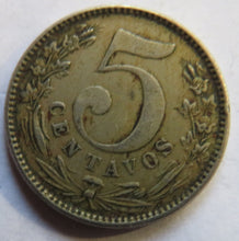 Load image into Gallery viewer, 1886 Columbia 5 Centavos Coin

