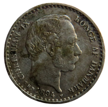 Load image into Gallery viewer, 1894 Denmark Silver 10 Ore Coin
