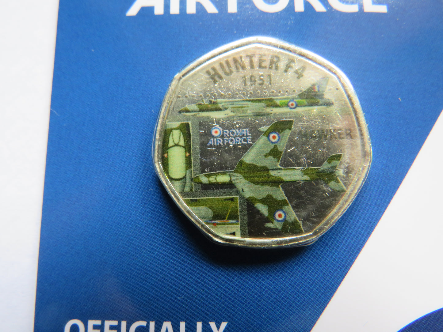 Royal Air Force Hunter F4 1951 Hawker In Shape of 50p By Westminster