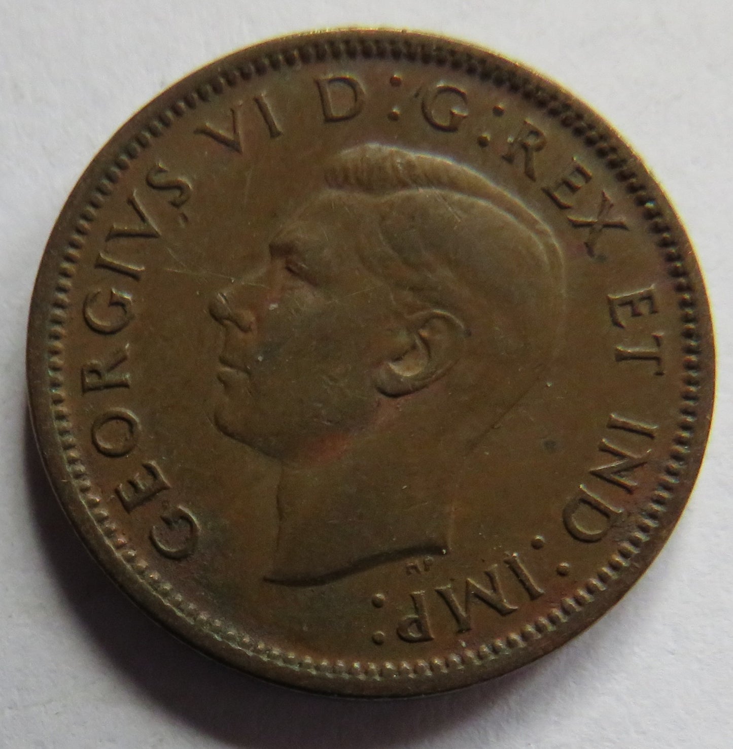 1940 King George VI Canada One Cent Coin