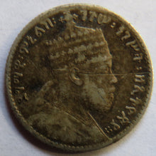 Load image into Gallery viewer, 1895 (1903 -1928) Ethiopia Silver 1 Ghersh Coin - Menelik II
