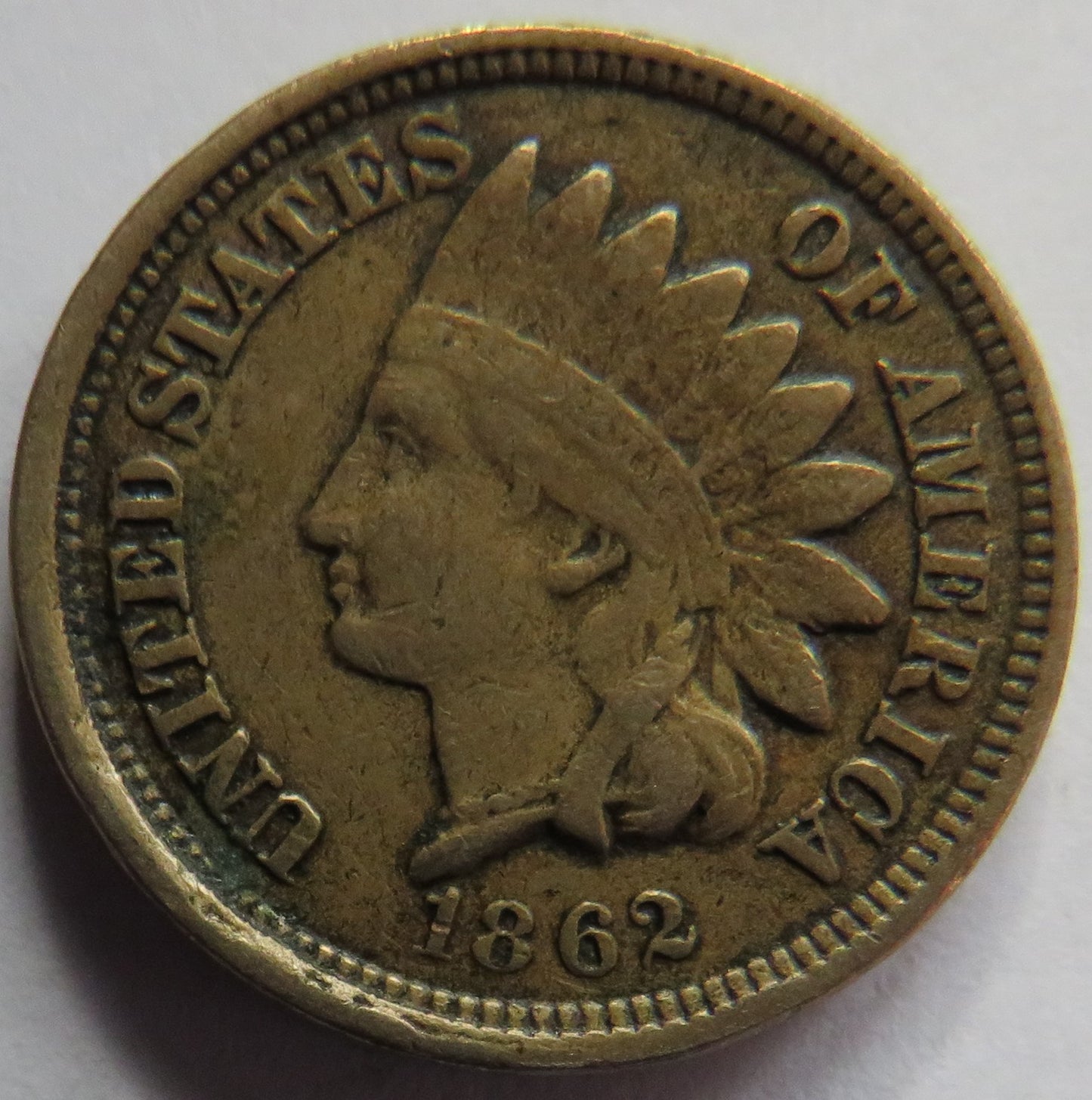 1862 USA Indian Head One Cent Coin