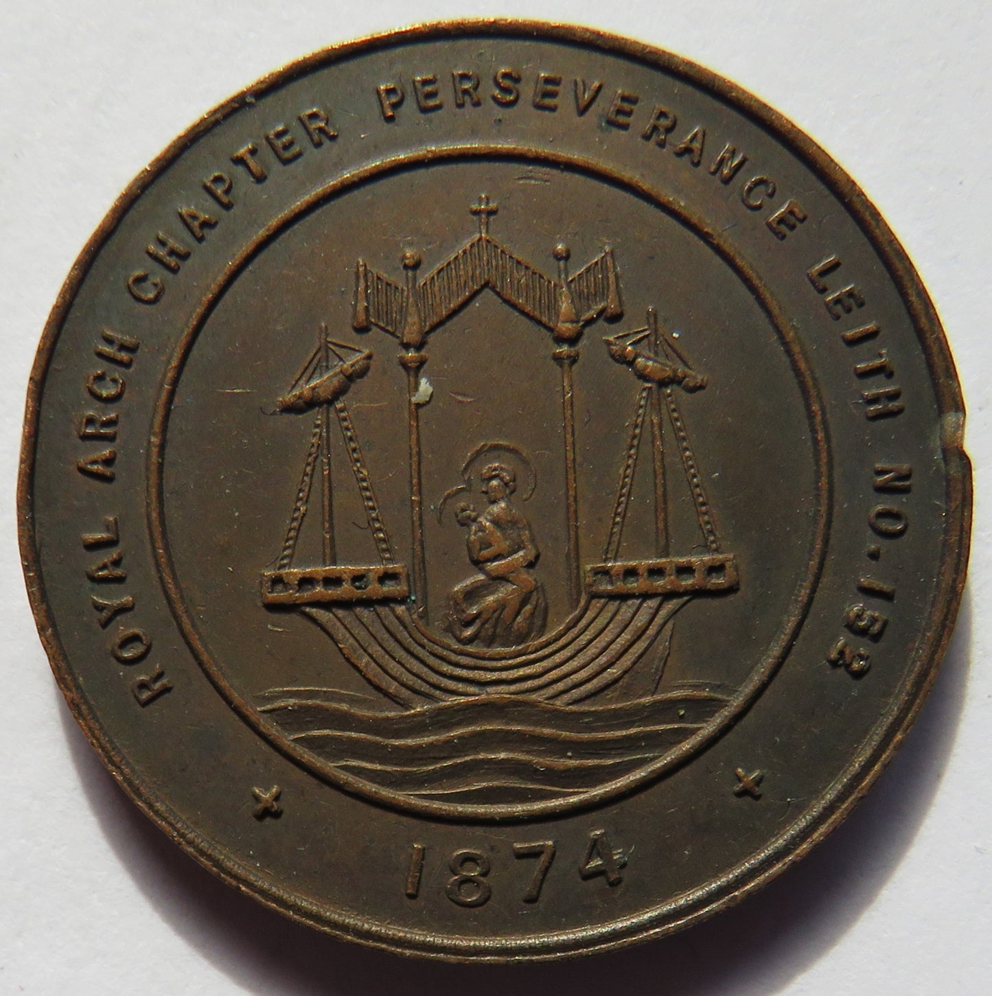 Royal Argh Chapter Perseverance Leith No 132 Masonic Mark Token