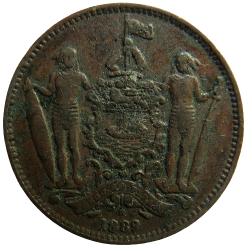 1889-H British North Borneo One Cent Coin