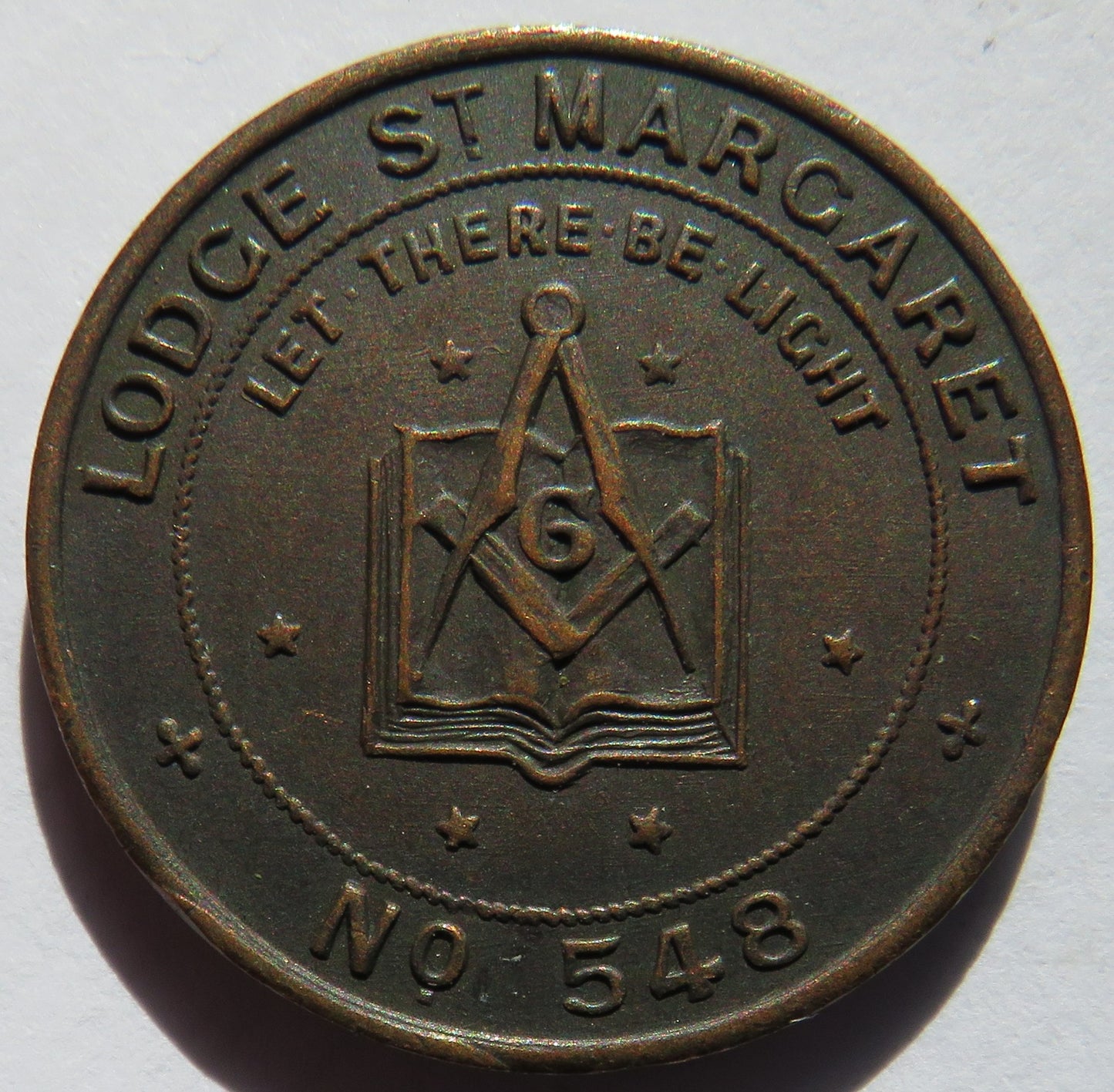 Lodge St Margaret No 548 Masonic Mark Token