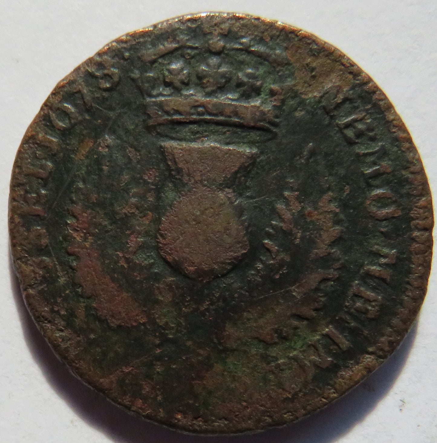 1678 King Charles II Scotland Bawbee / Sixpence Coin