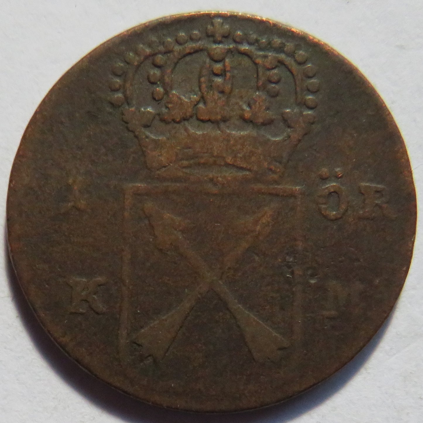 1719 Sweden 1 Öre Kopparmynt Coin