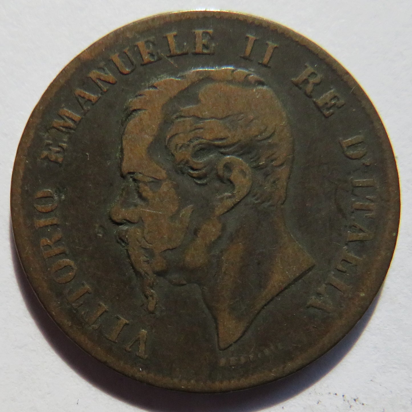 1861 Italy 5 Centesimi Coin
