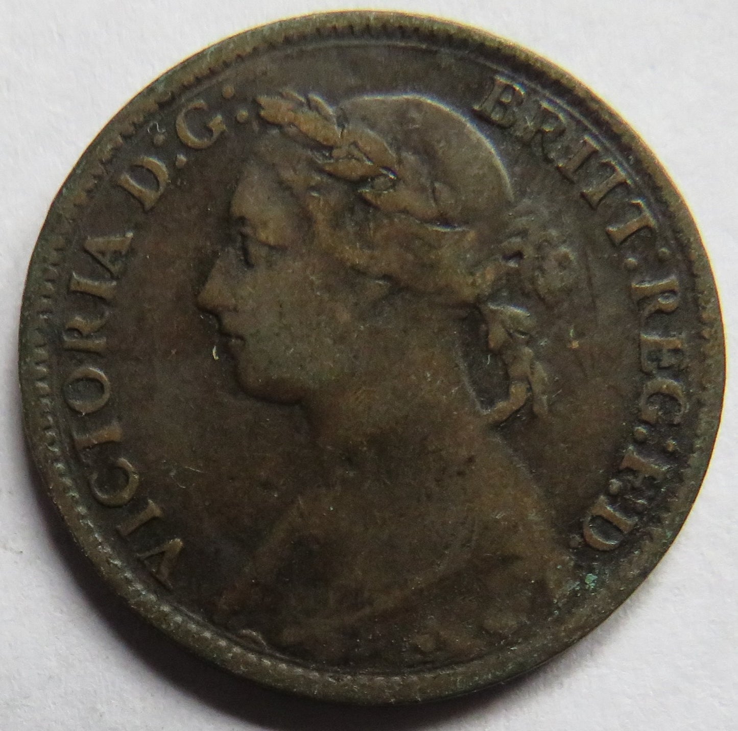 1886 Queen Victoria Farthing Coin - Great Britain