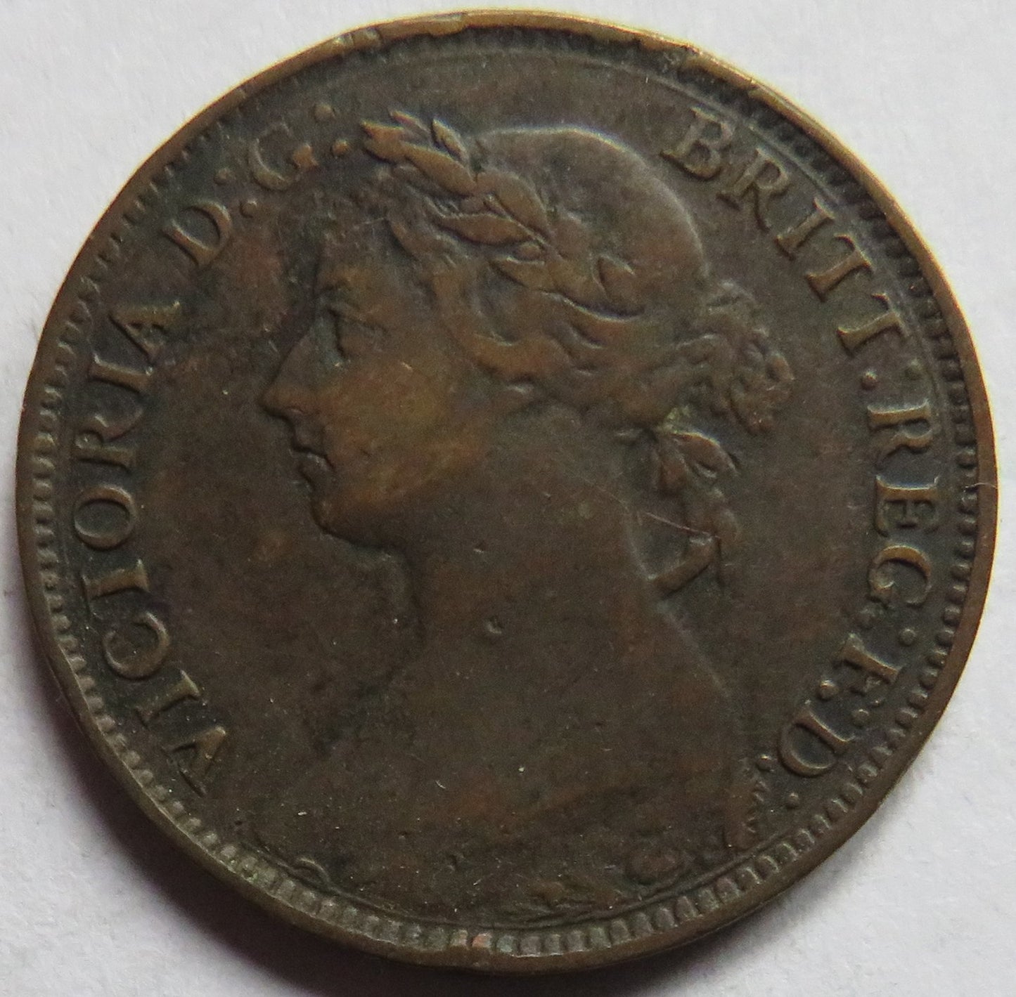 1891 Queen Victoria Farthing Coin - Great Britain