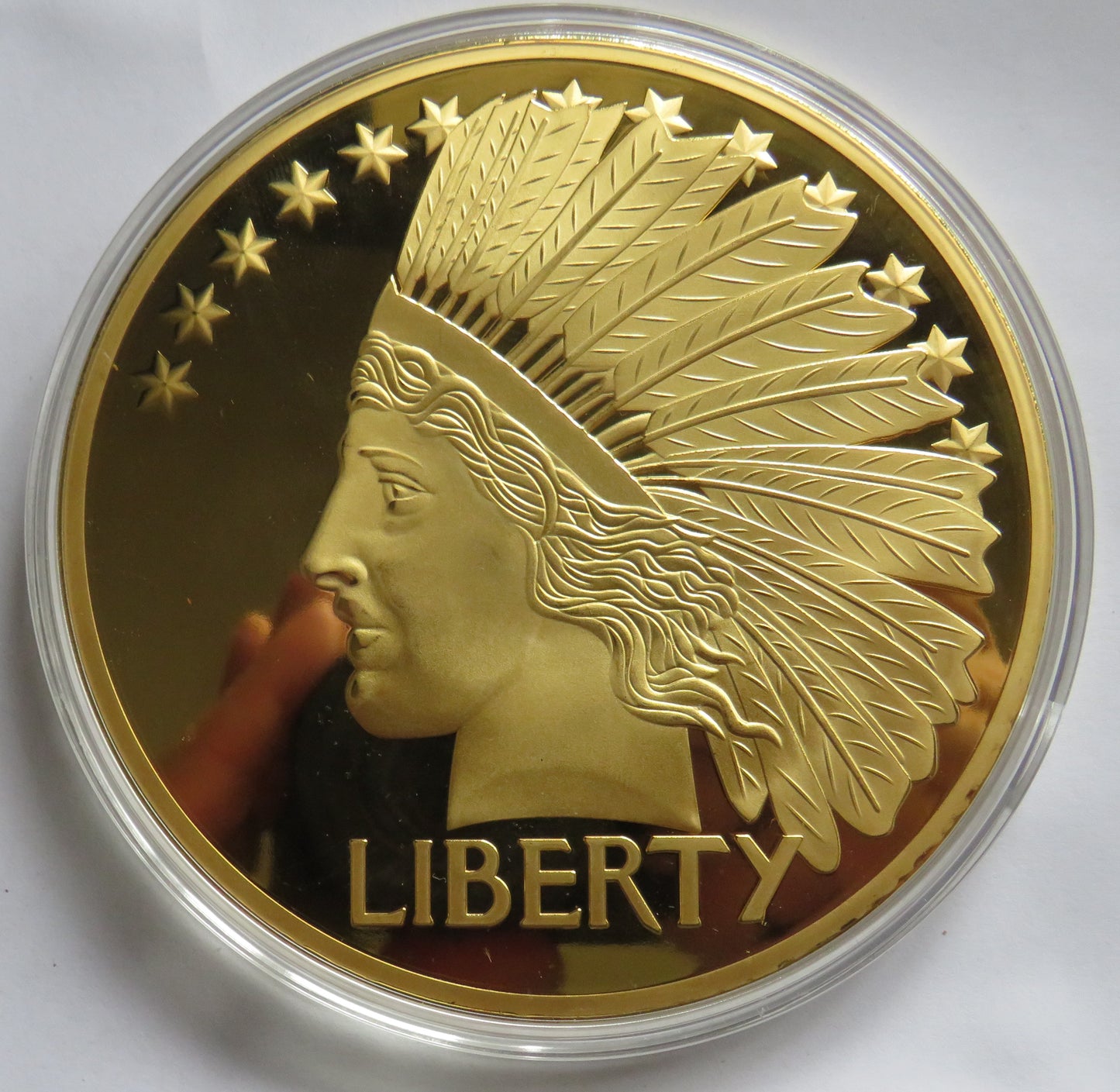2014 - 1907 Indian Head Double Eagle Large Commemorative Coin / Medal 100mm