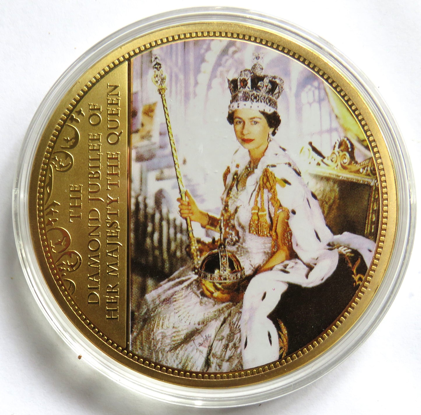 2016 Queen Elizabeth II Large Commemorative Coin / Medal God Save The Queen National Anthem