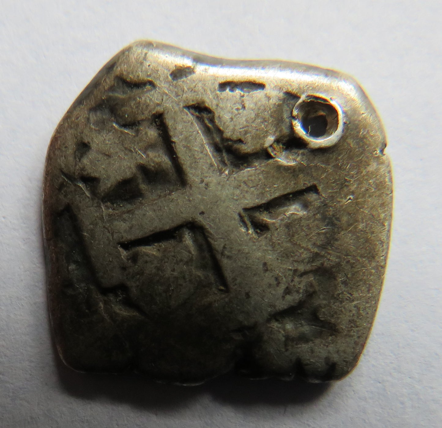 18thC Spanish Colonial Silver 1 Real Cob Coin