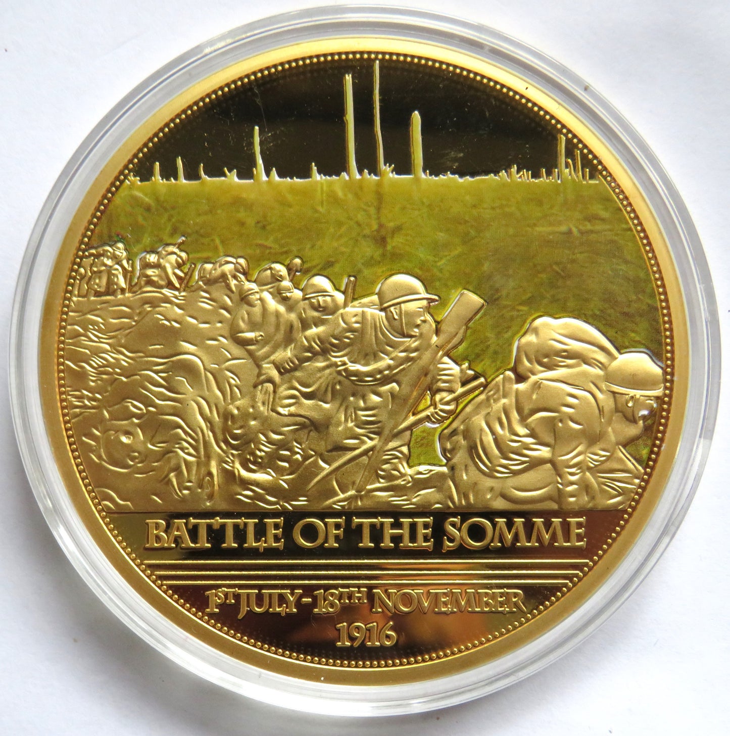 1914-1918 First World War Centenary Large Commemorative Coin / Medal Battle of the Somme