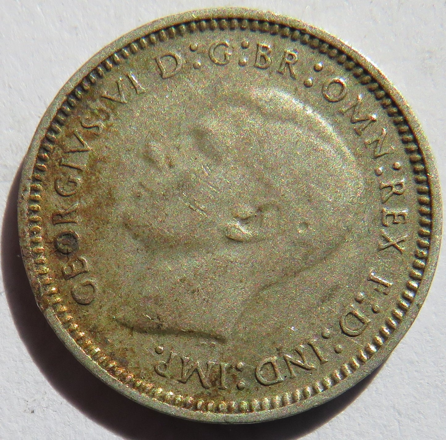 1940 King George VI Australia Silver Threepence Coin