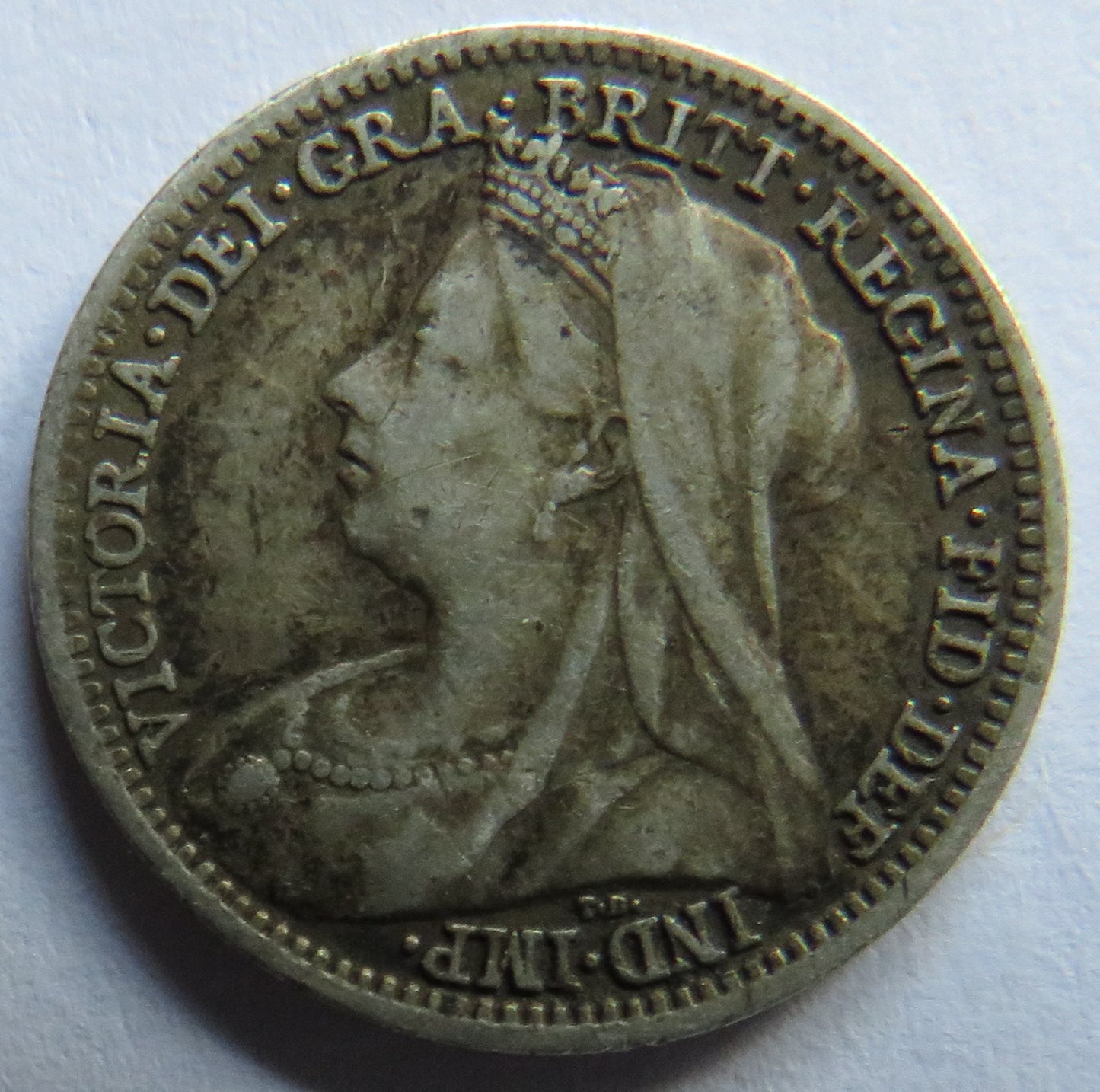 1899 Queen Victoira Silver Threepence Coin - Great Britain