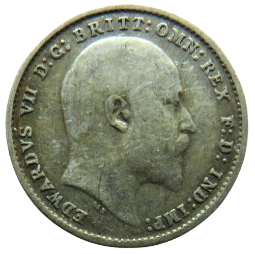 1905 King Edward VII Silver Threepence Coin - Great Britain