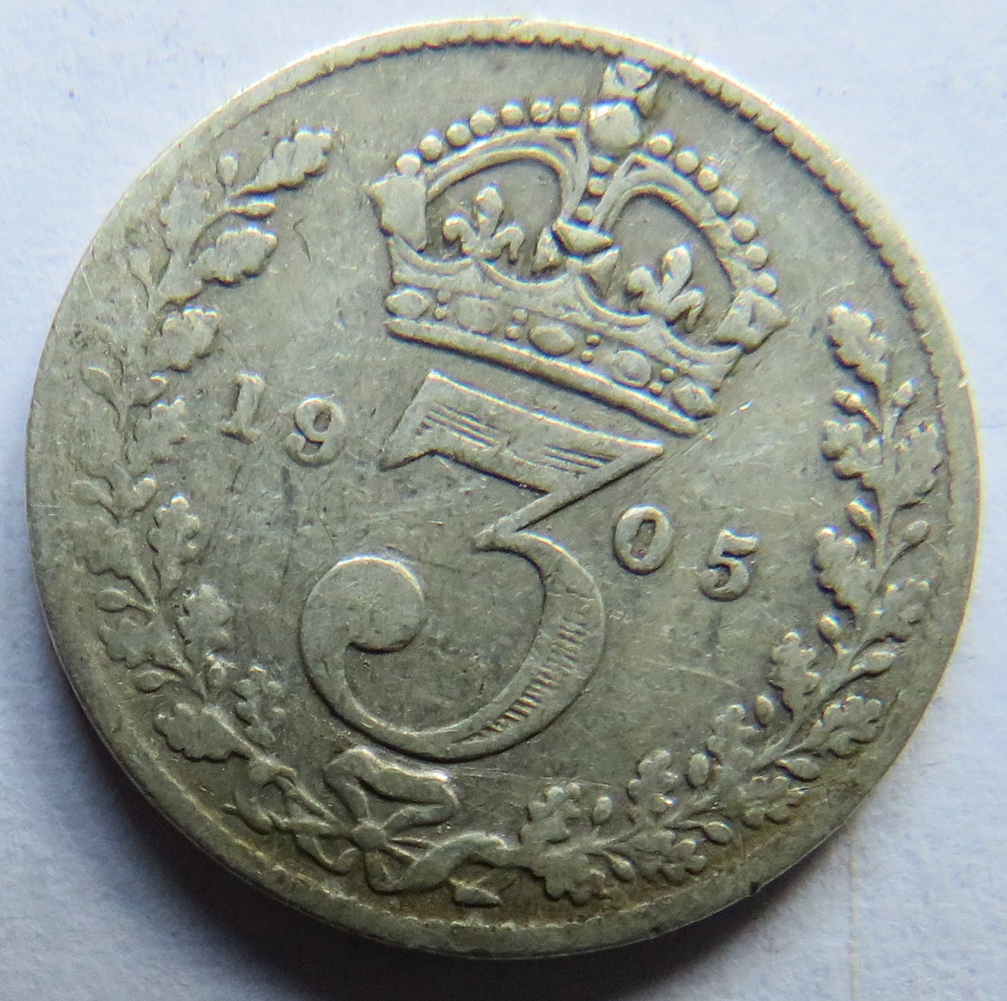 1905 King Edward VII Silver Threepence Coin - Great Britain