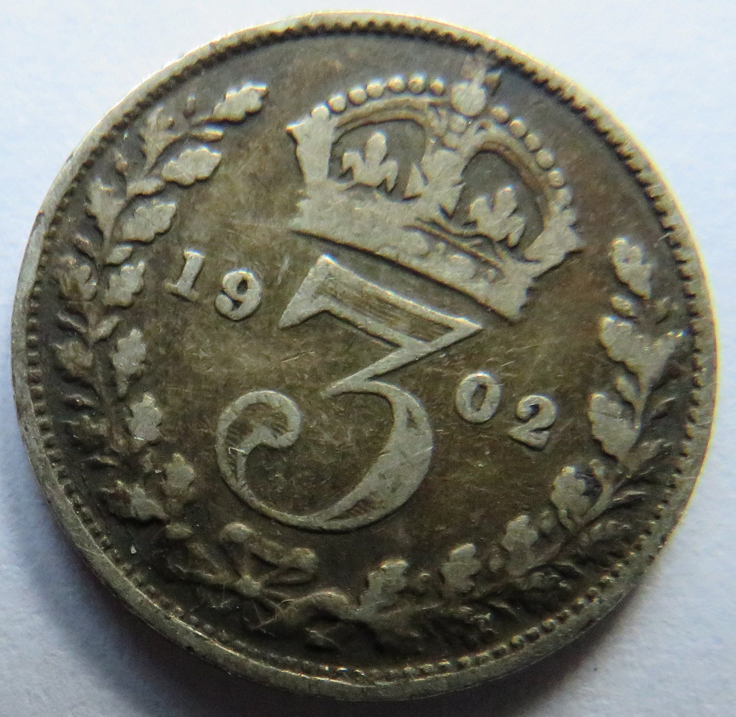 1902 King Edward VII Silver Threepence Coin - Great Britain