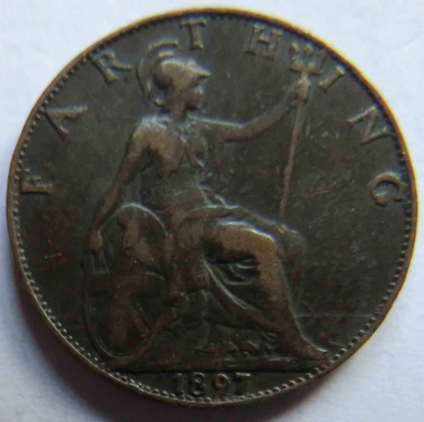 1897 Queen Victoria Farthing Coin - Great Britain