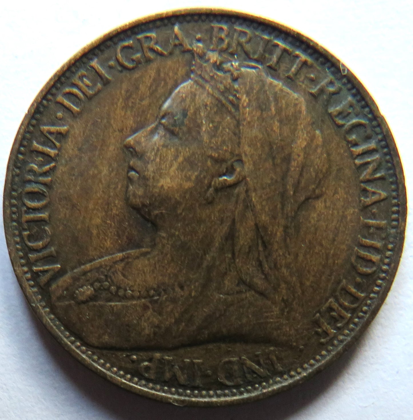 1895 Queen Victoria Farthing Coin - Great Britain