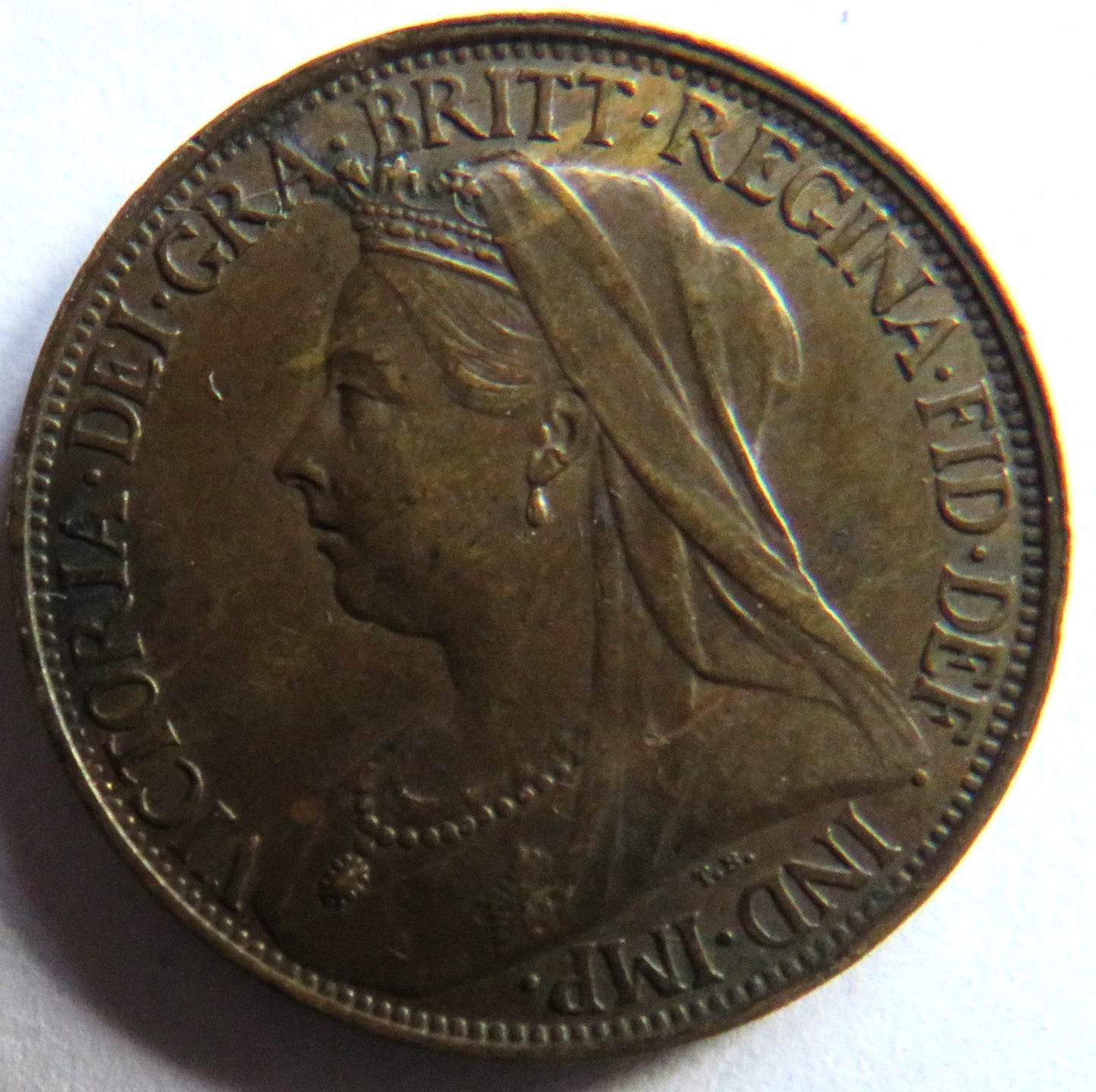 1895 Queen Victoria Farthing Coin - Great Britain