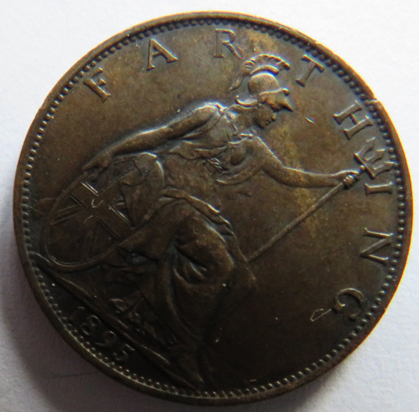 1895 Queen Victoria Farthing Coin - Great Britain