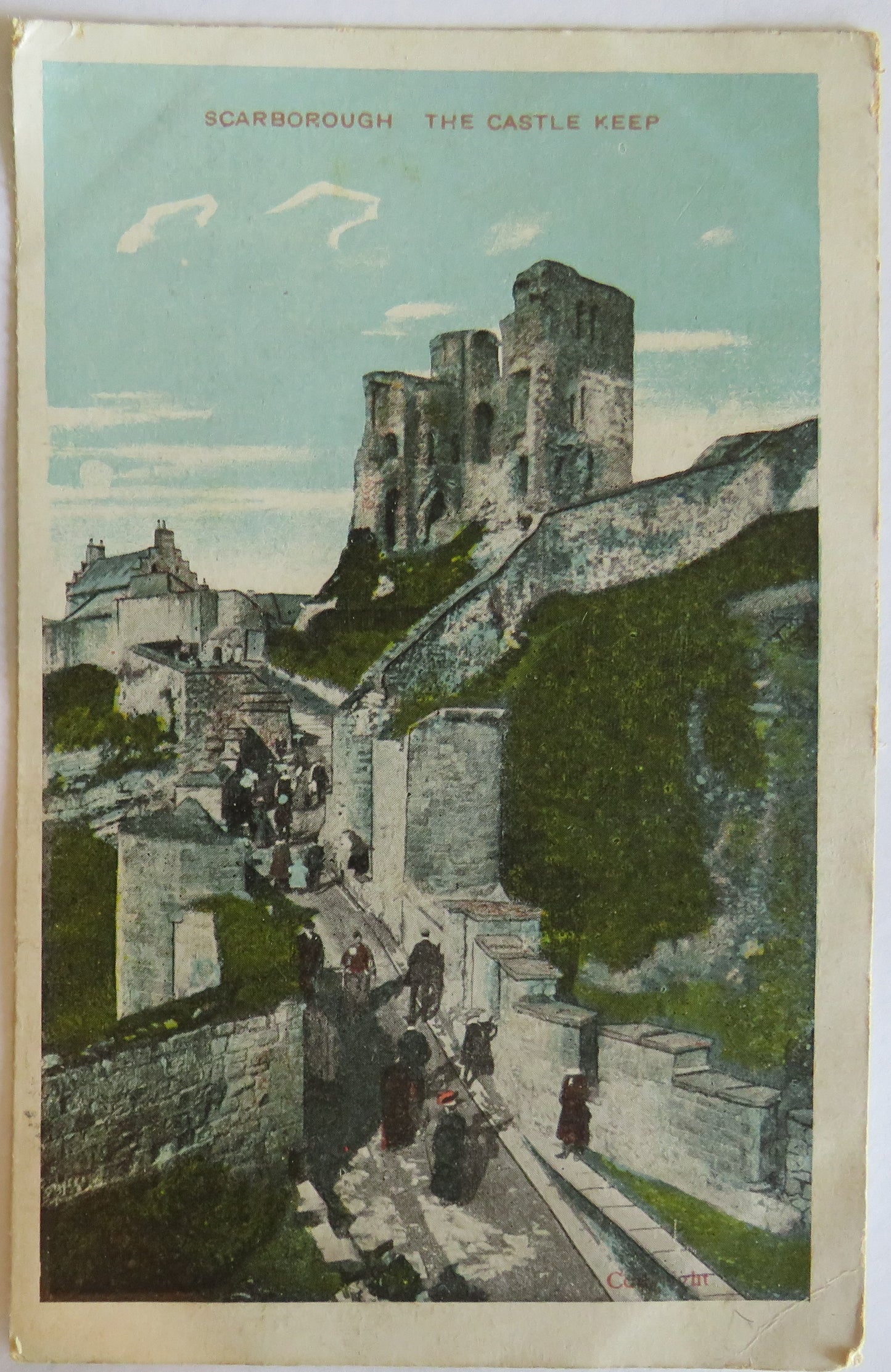 Vintage Postcard of Scarborough The Castle Keep