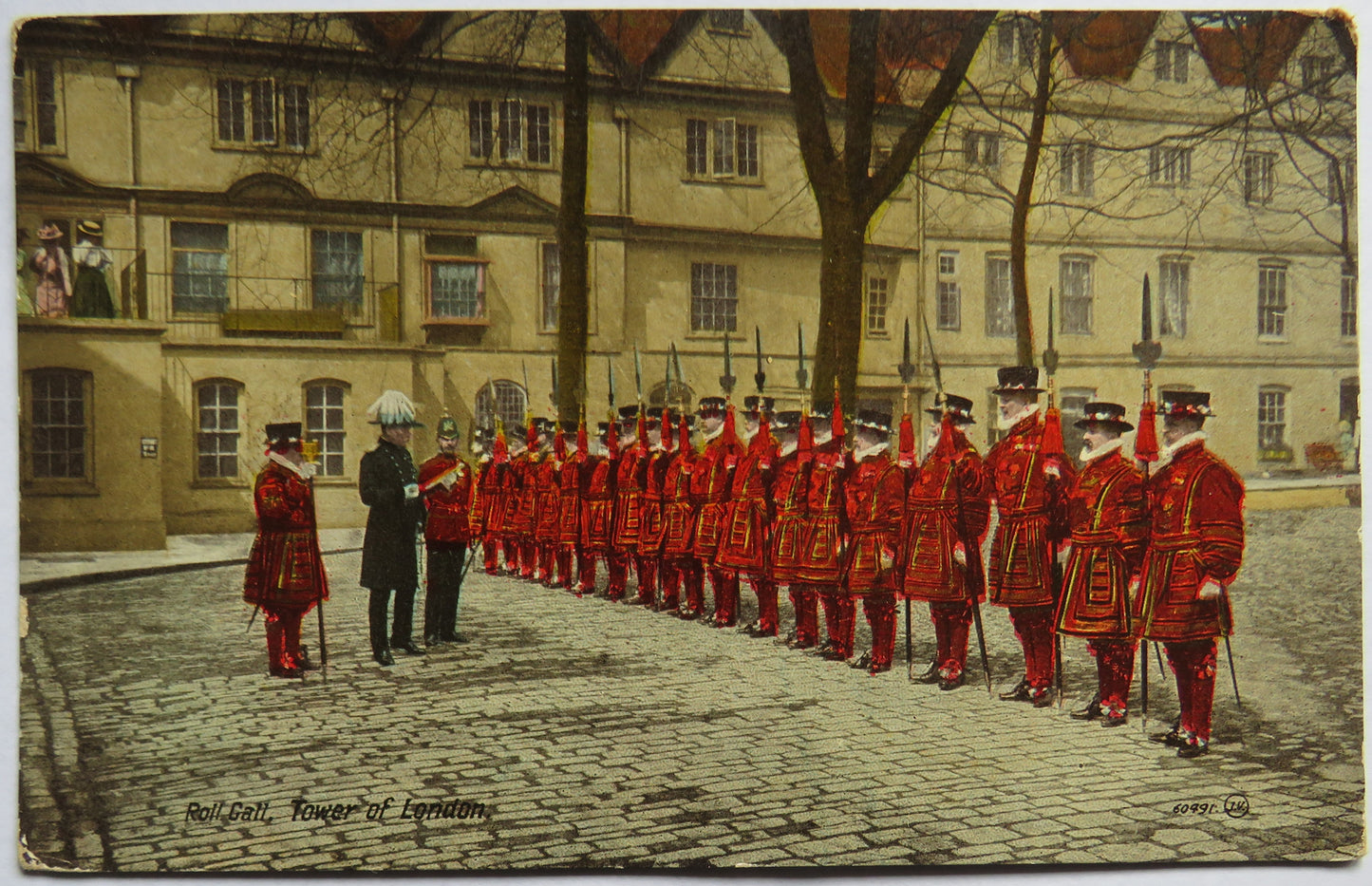 Vintage Postcard of Roll Call, Tower of London