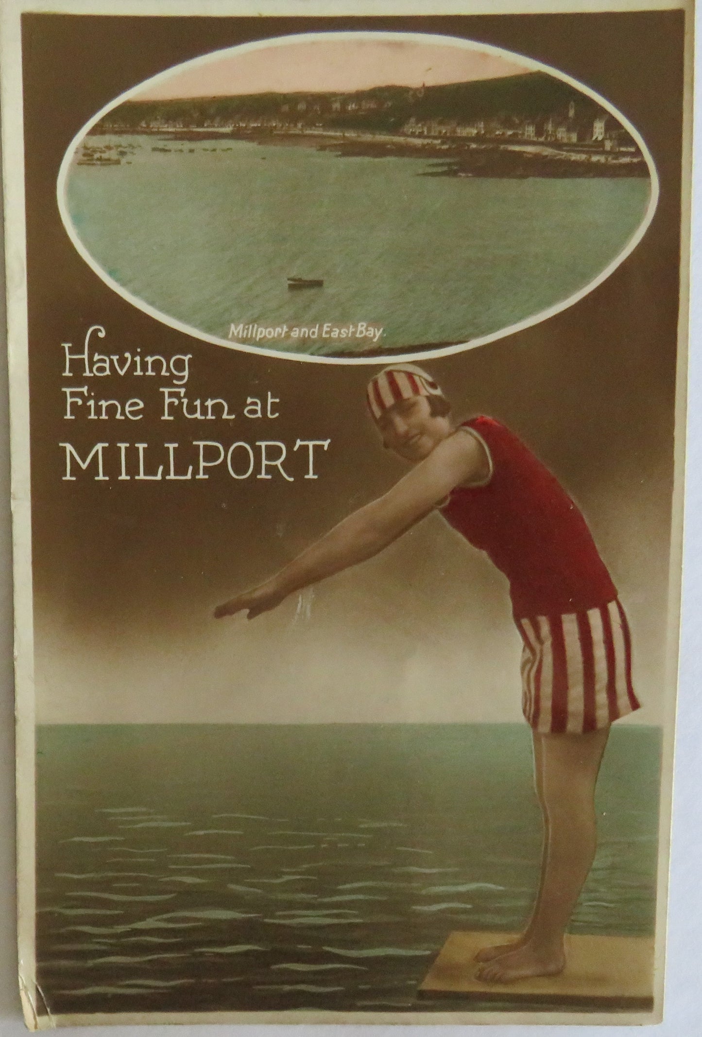 Vintage Postcard of "Having Fine Fun At Millport"