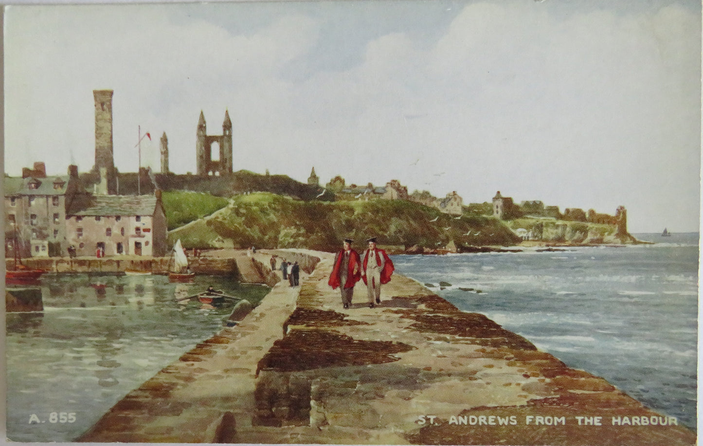 Vintage Postcard of St Andrews From The Harbour